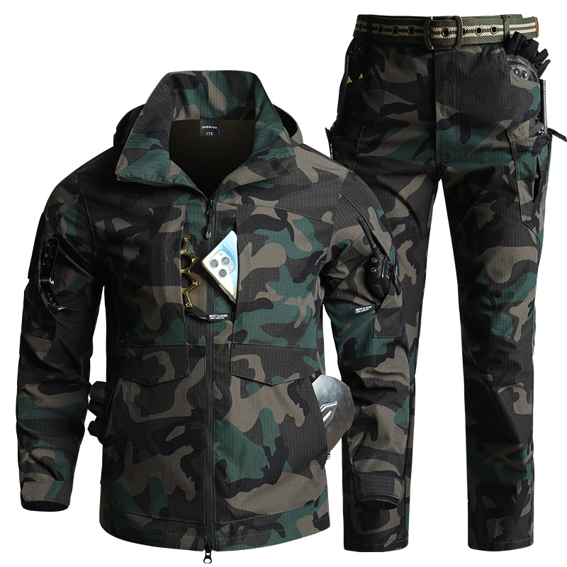 Hunting Outdoors - Set Perlengkapan Taktis Kamuflase Pria: Jaket