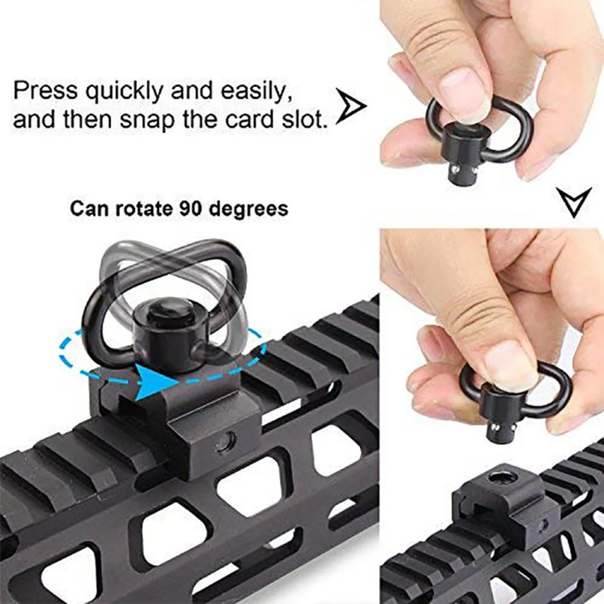 Tali Taktis Pengikat Senapan d - Rifle Sling Swivel ulasan dan harga