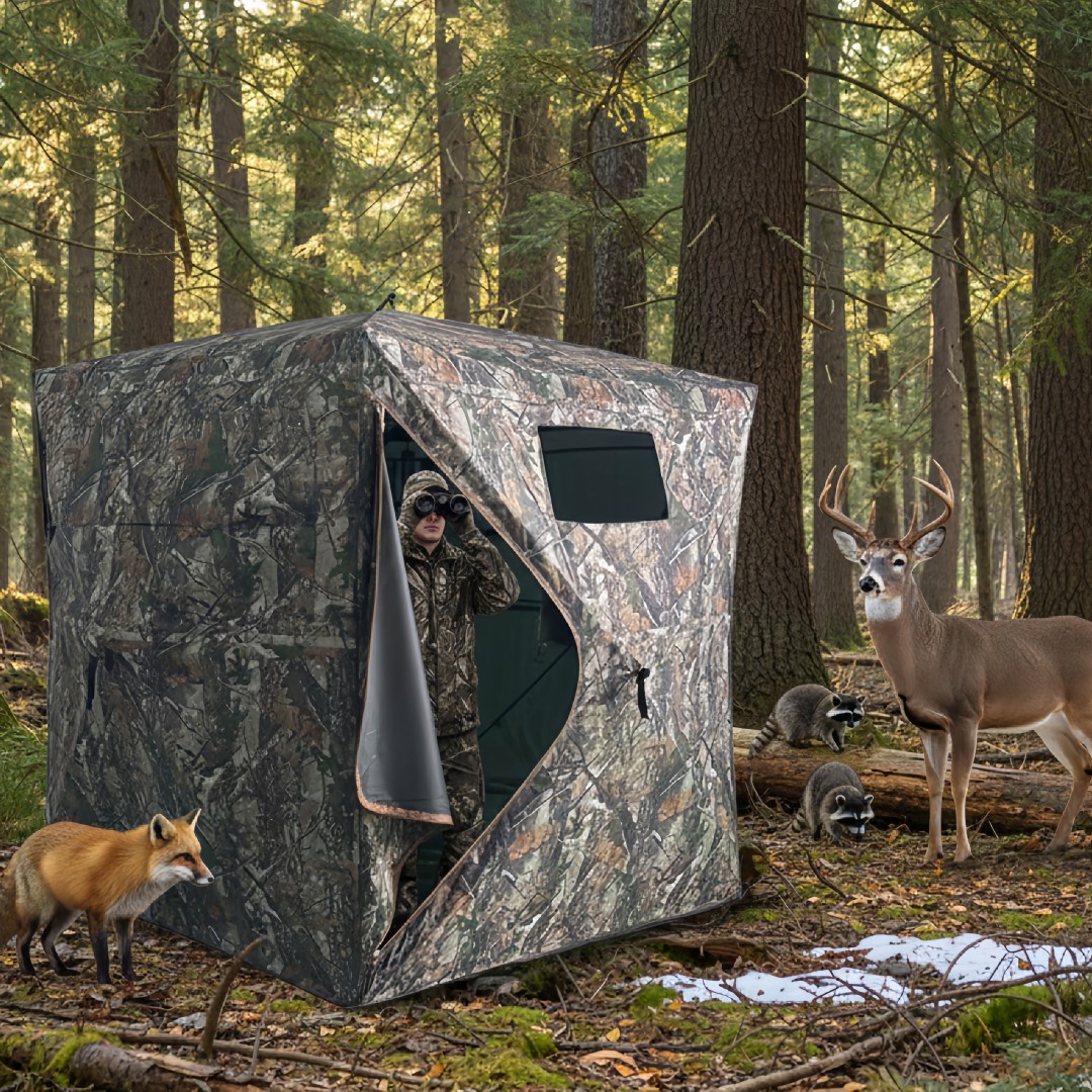 Tenda Berburu Pop-Up Kamuflase - Hunting Outdoors ulasan dan harga